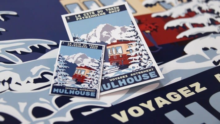 Lire l'article 'Une nouvelle affiche vintage pour la Cité du Train' | m2A et moi ! Le mag de Mulhouse Alsace Agglomération