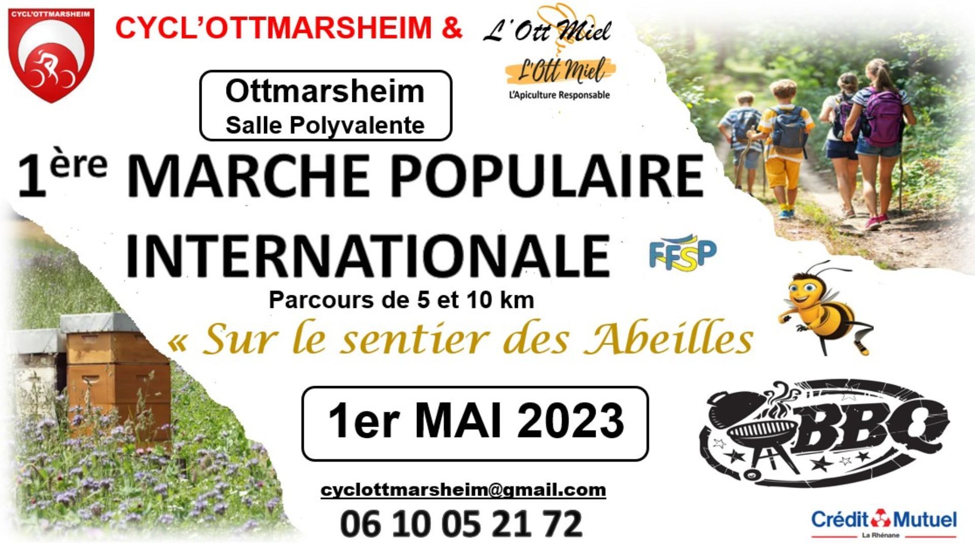 Marche populaire international "Sur le chantiers des abeilles" à Ottmarsheim