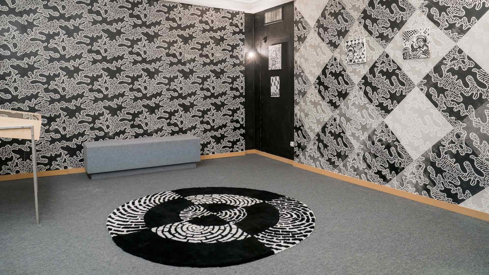 Exposition Côte à Côte - papier peint noir et blanc