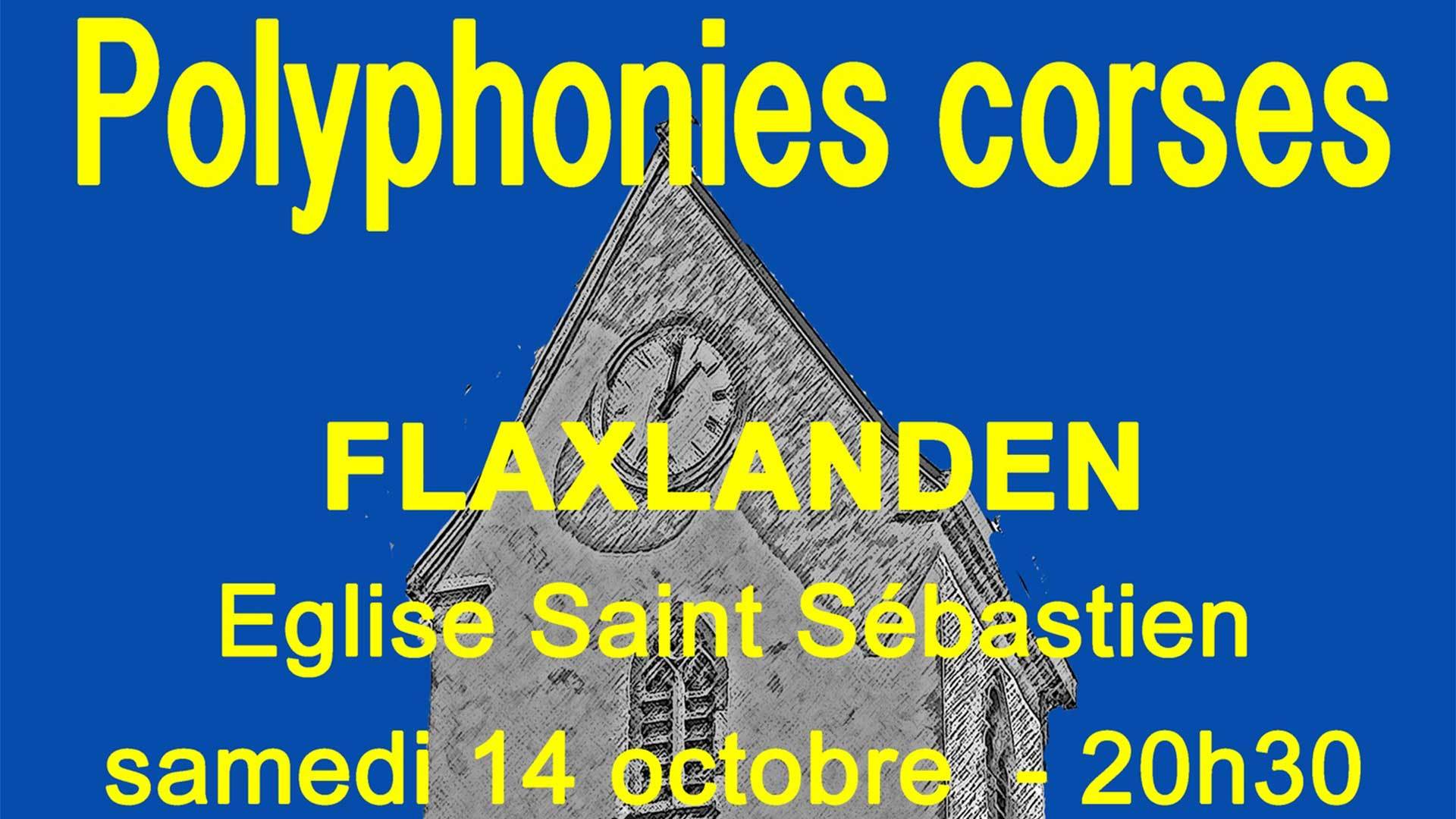 Affiche du concert de polyphonies corse à Flaxlanden