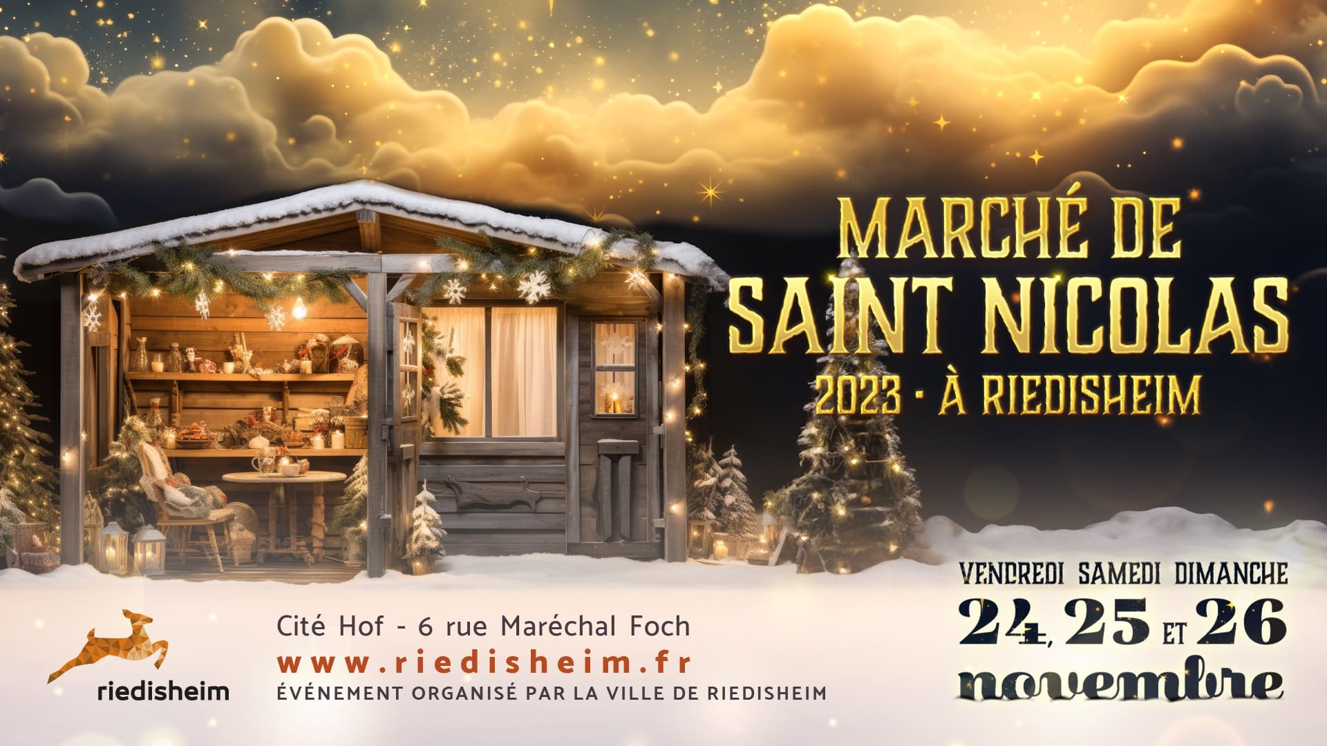 Affiche du Marché de Noël de Riedisheim