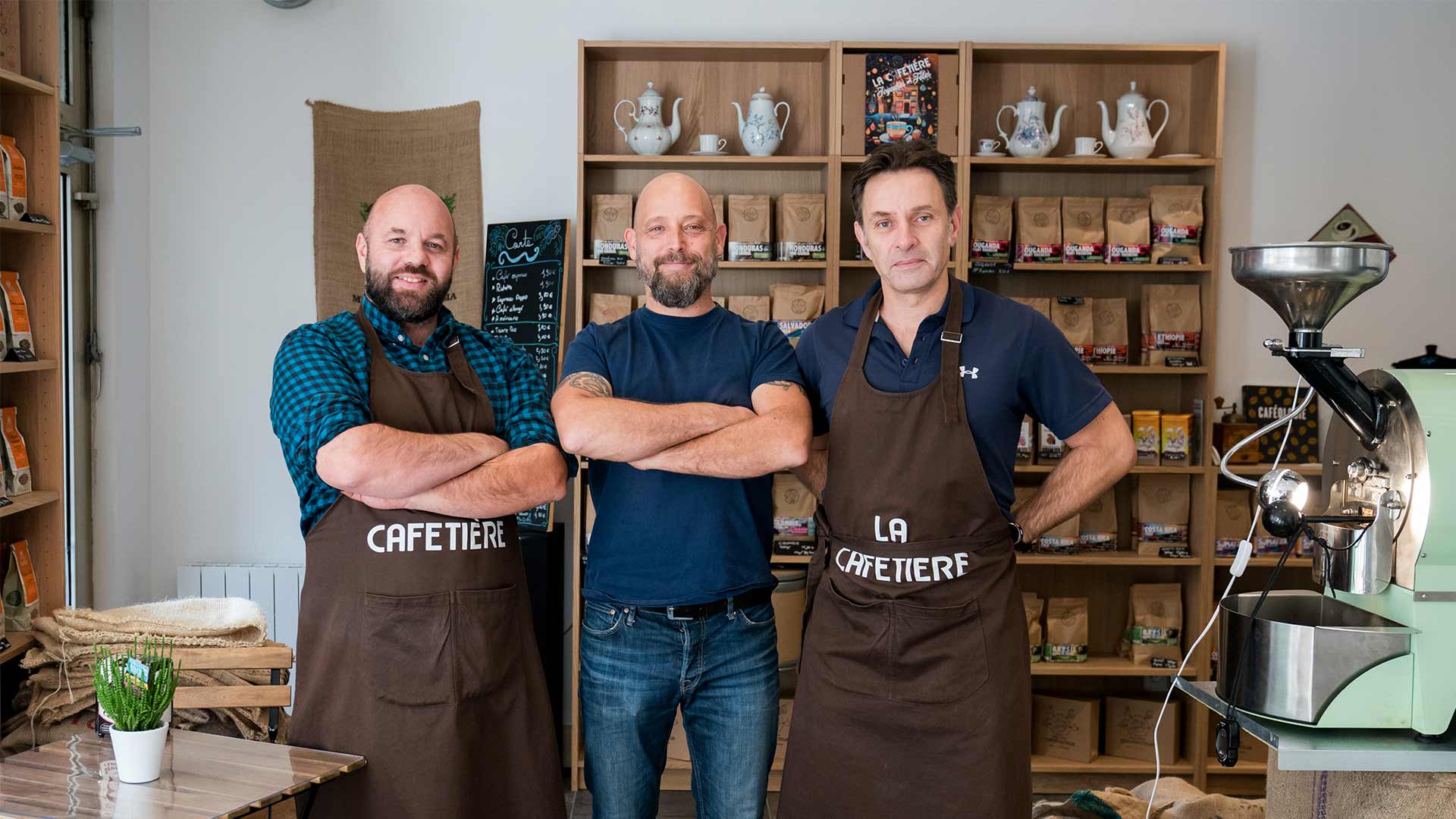Franck, Cédric et Frédéric, gérants de La Cafetière