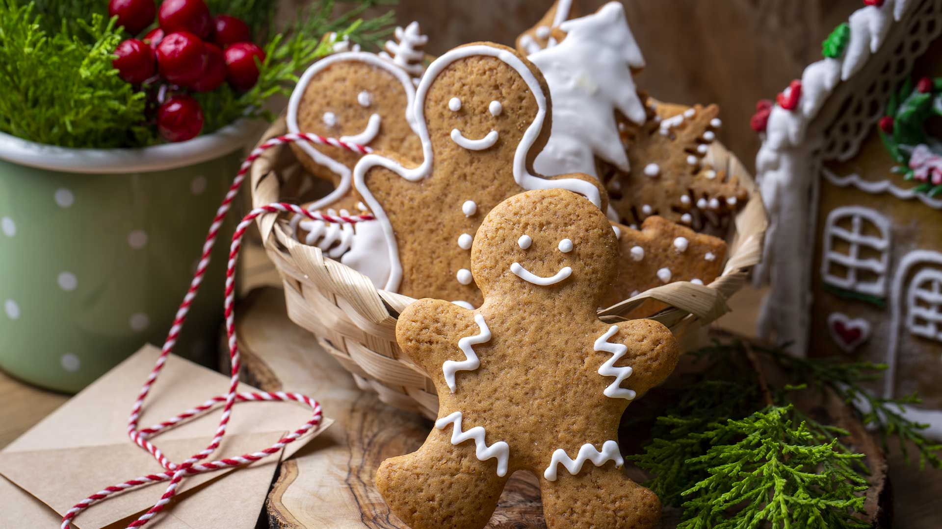 Biscuits en forme de bonhomme pour Noël