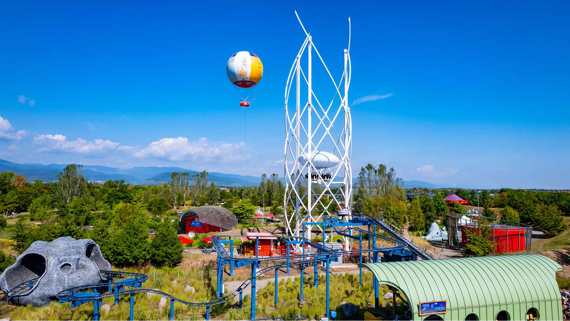 Vue aérienne du Parc du Petit Prince à Ungersheim en Alsace