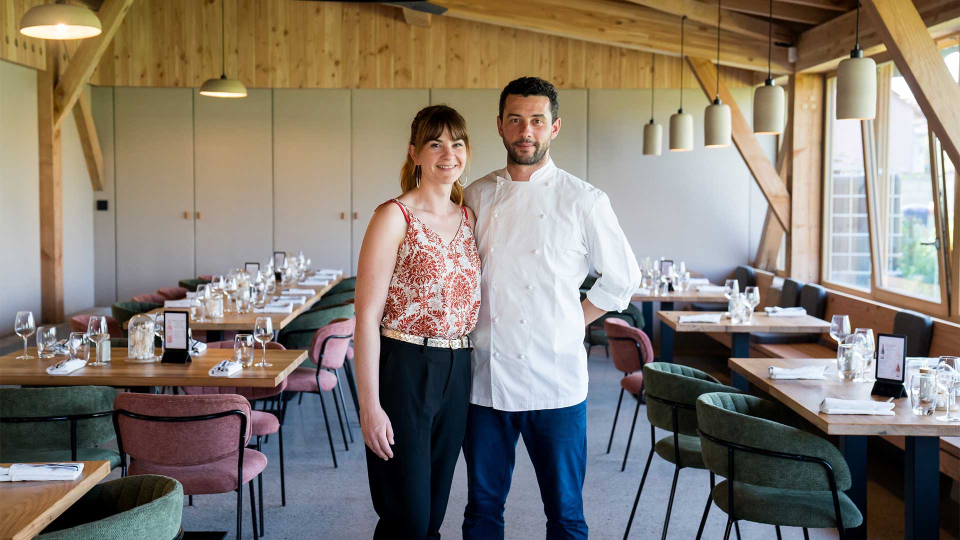 Cathy et Marc, gérants du restaurant "La Maison Forestière" à Hombourg