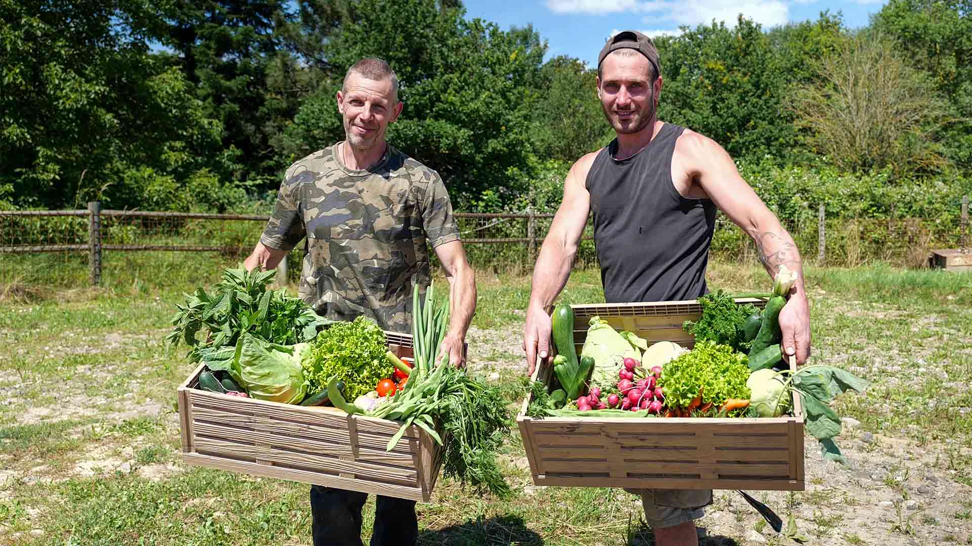 Hervé et Benoît, gérants des "Champs d'Orion" à Reiningue