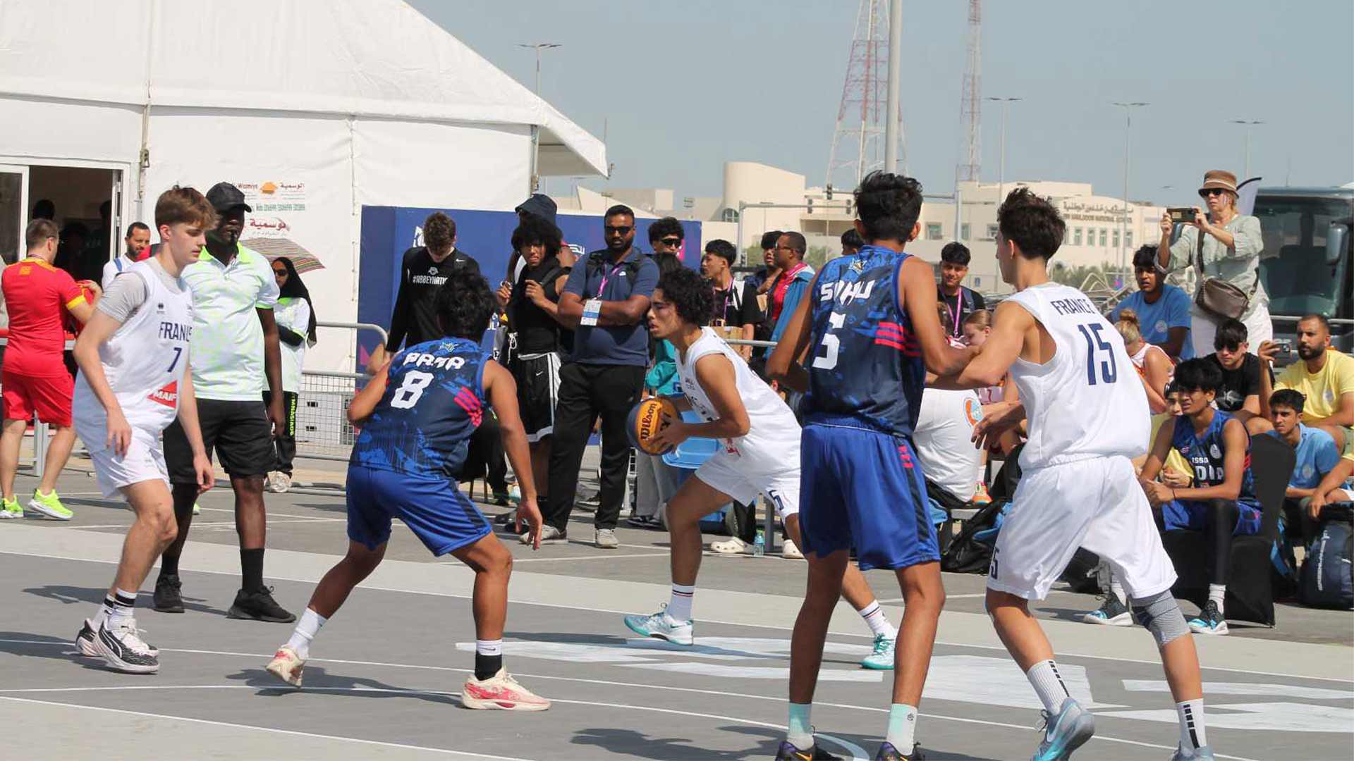 Gymnasiades 2024 - Match de l'équipe de France de basket 3x3 contre l'Inde