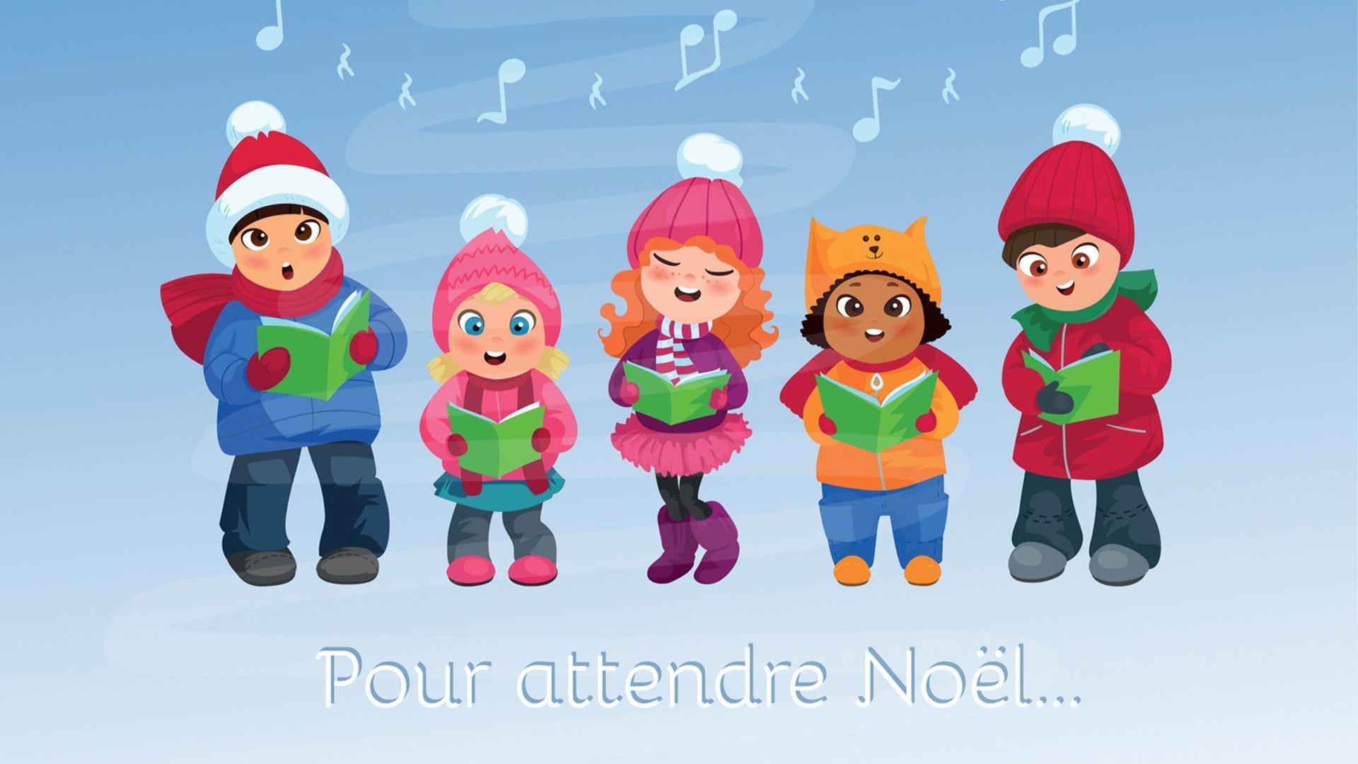 Illustration avec une chorale de Noël