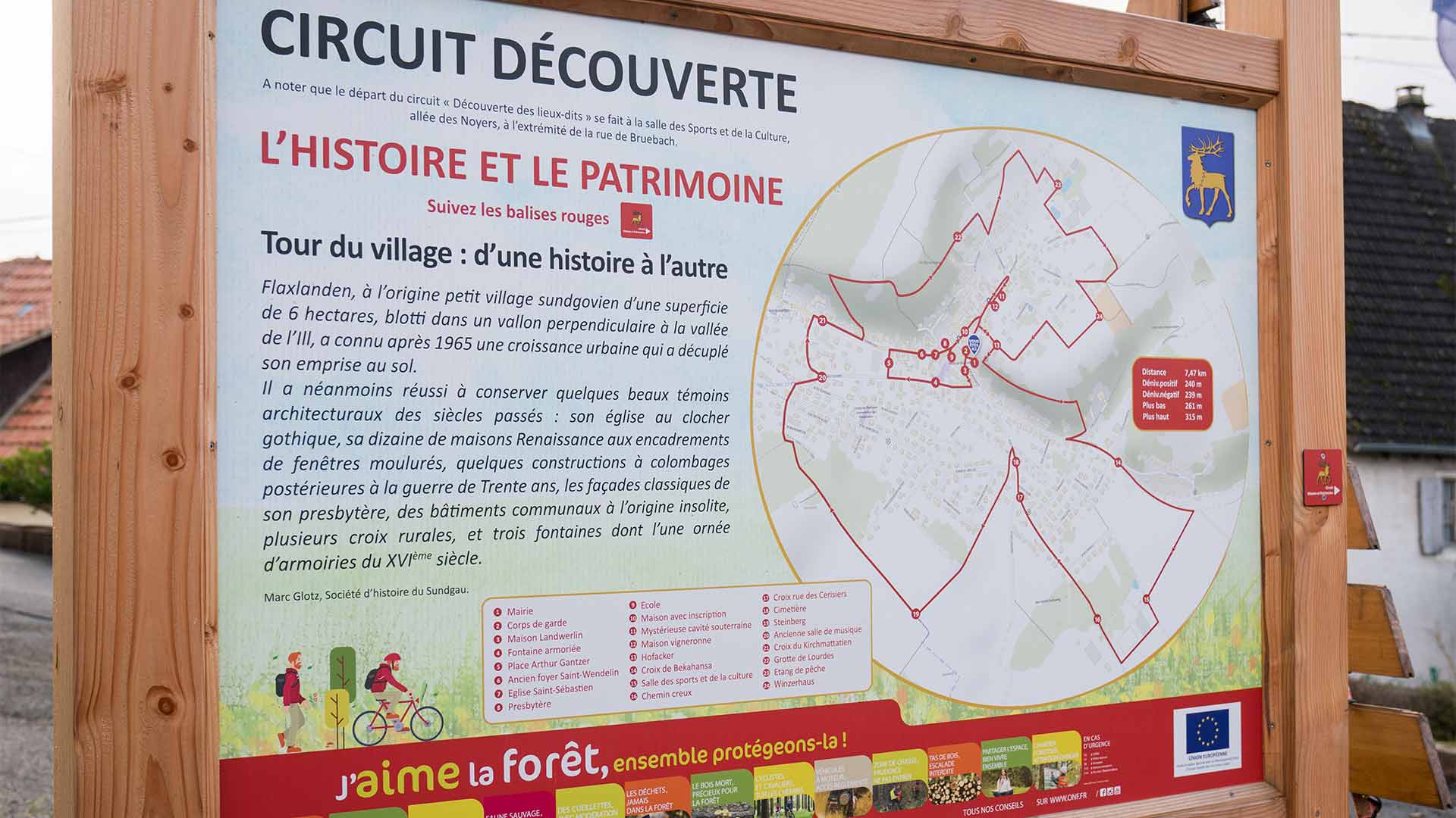 Panneau circuit découverte Flaxlanden