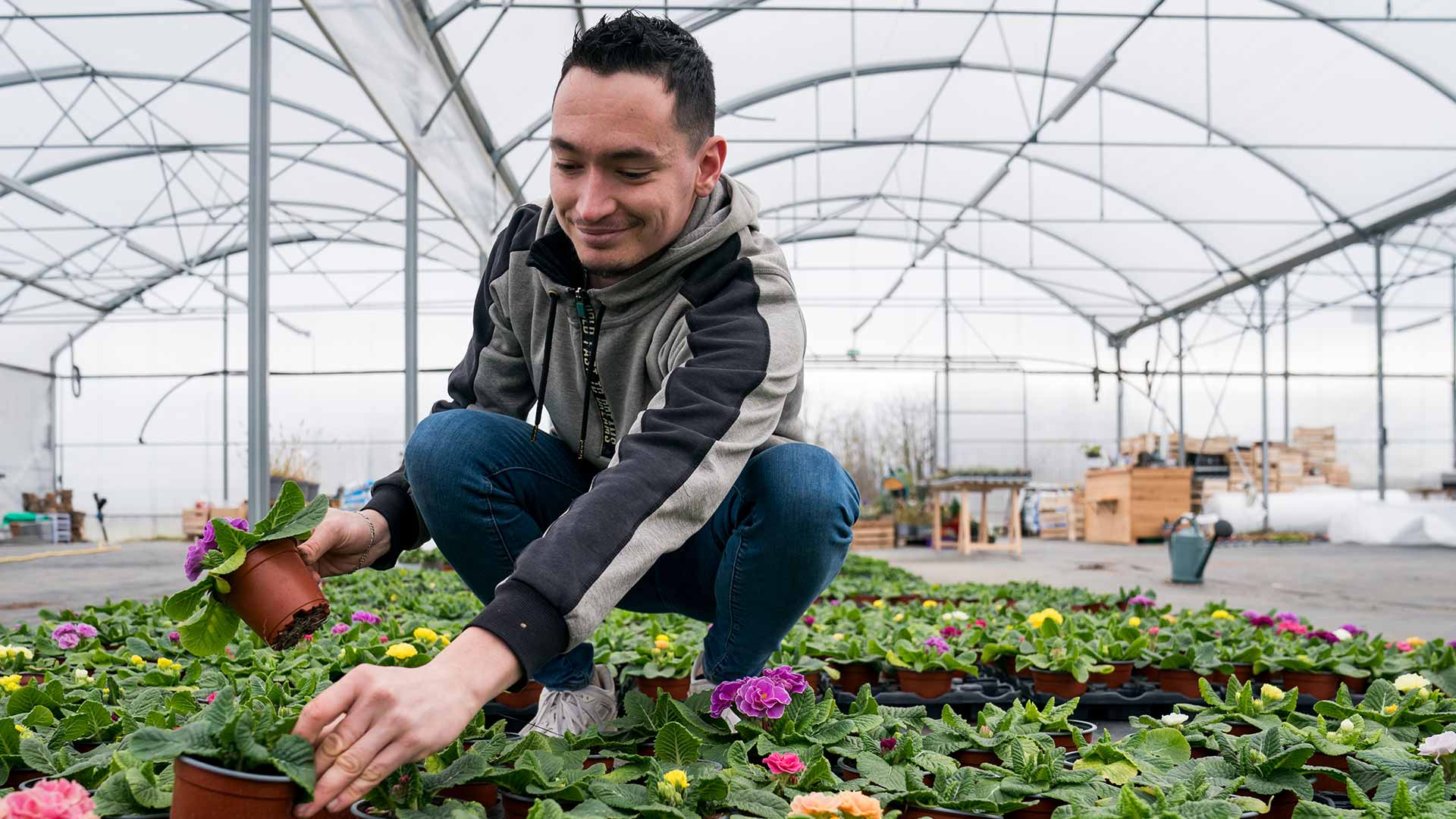 Quentin Renoul, gérant des "Jardins de Quentin" à Illzach