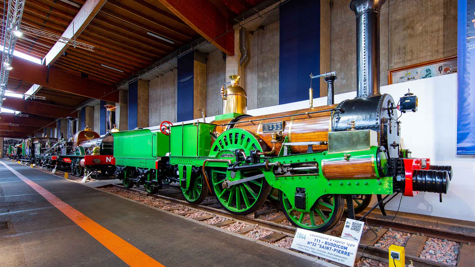 Locomotive à vapeur datant de 1844 exposée aux « Quais de l’Histoire »