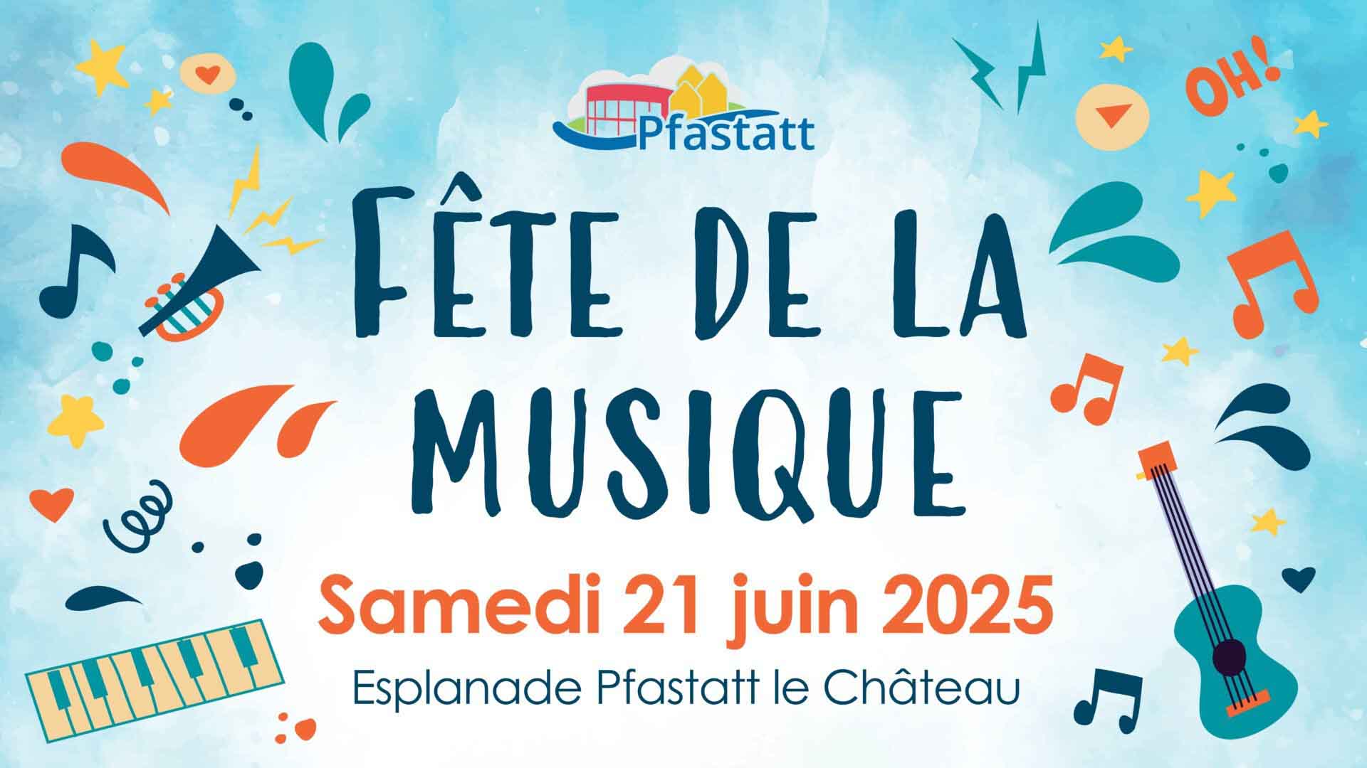 Affiche fête de la musique 2025 à Pfastatt