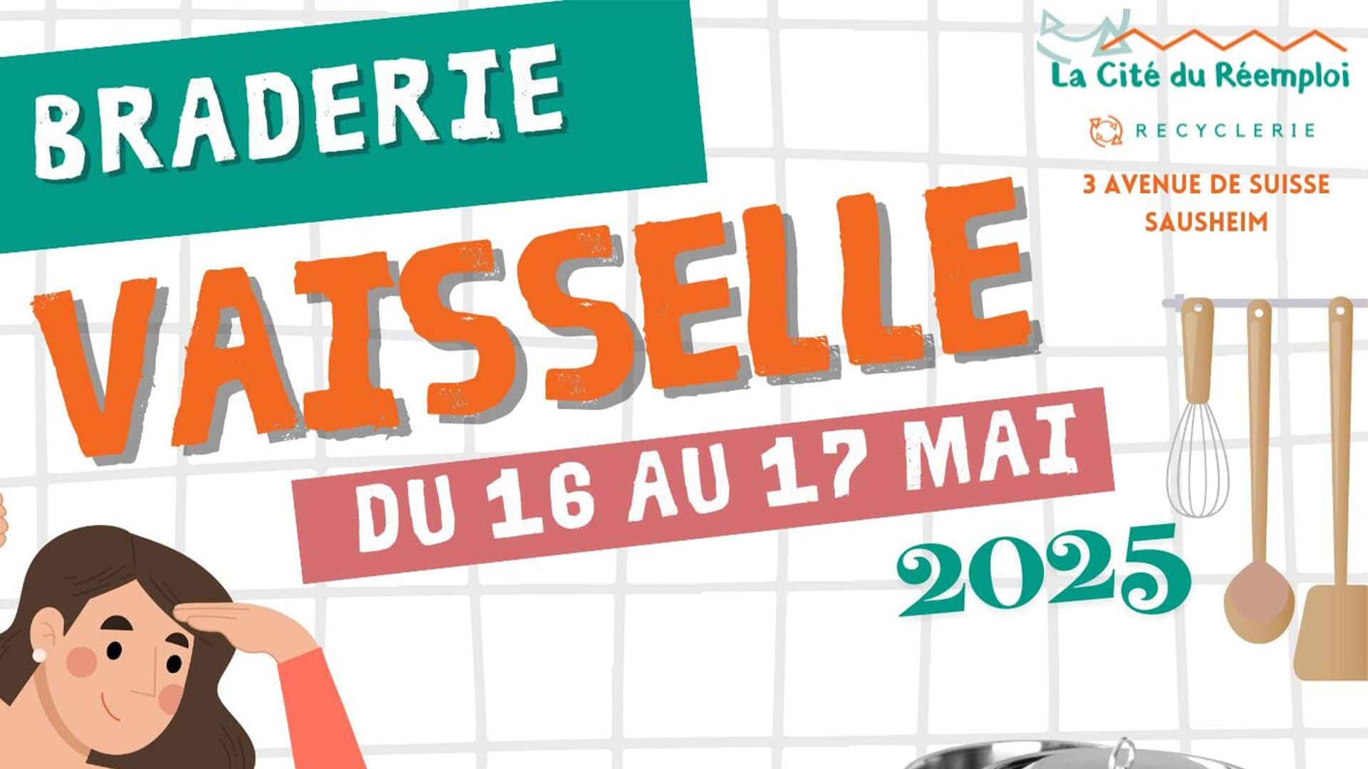 Braderie Vaisselle à la Cité du Réemploi à Sausheim