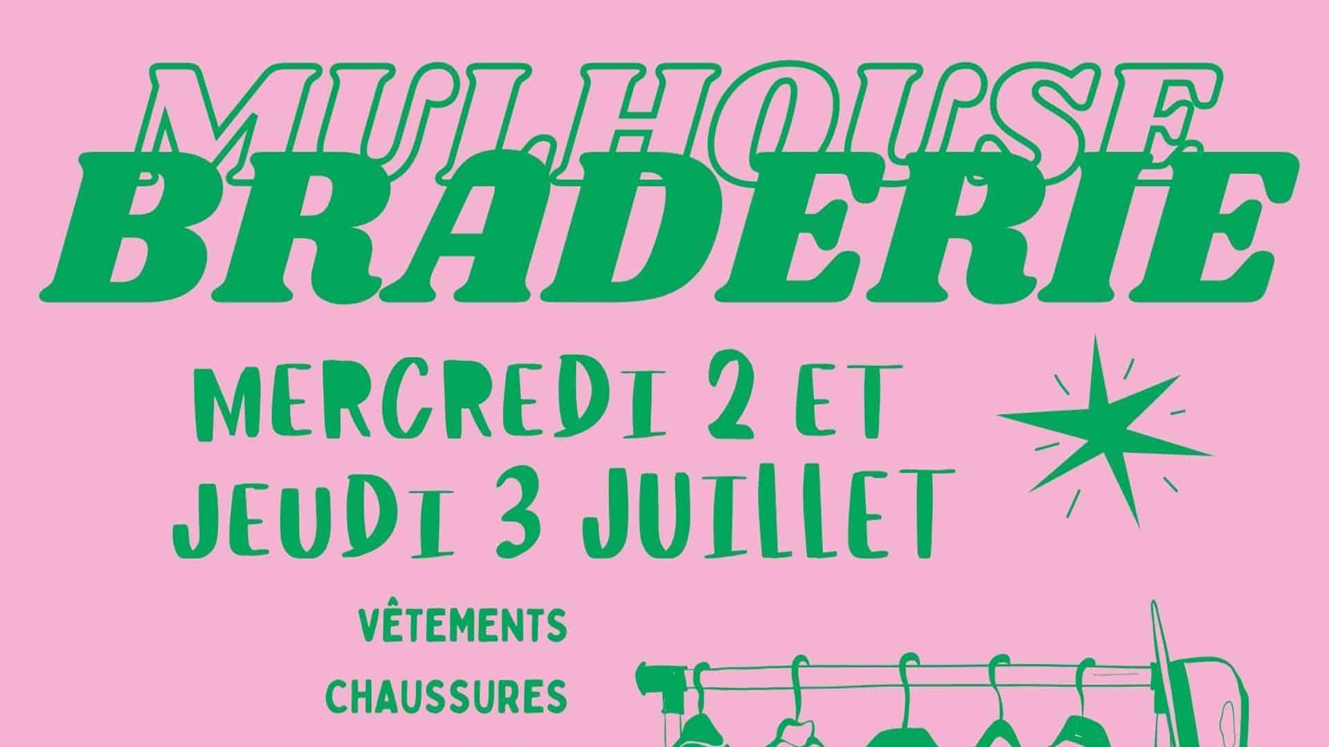 Affiche de la braderie d'été de Mulhouse 2025
