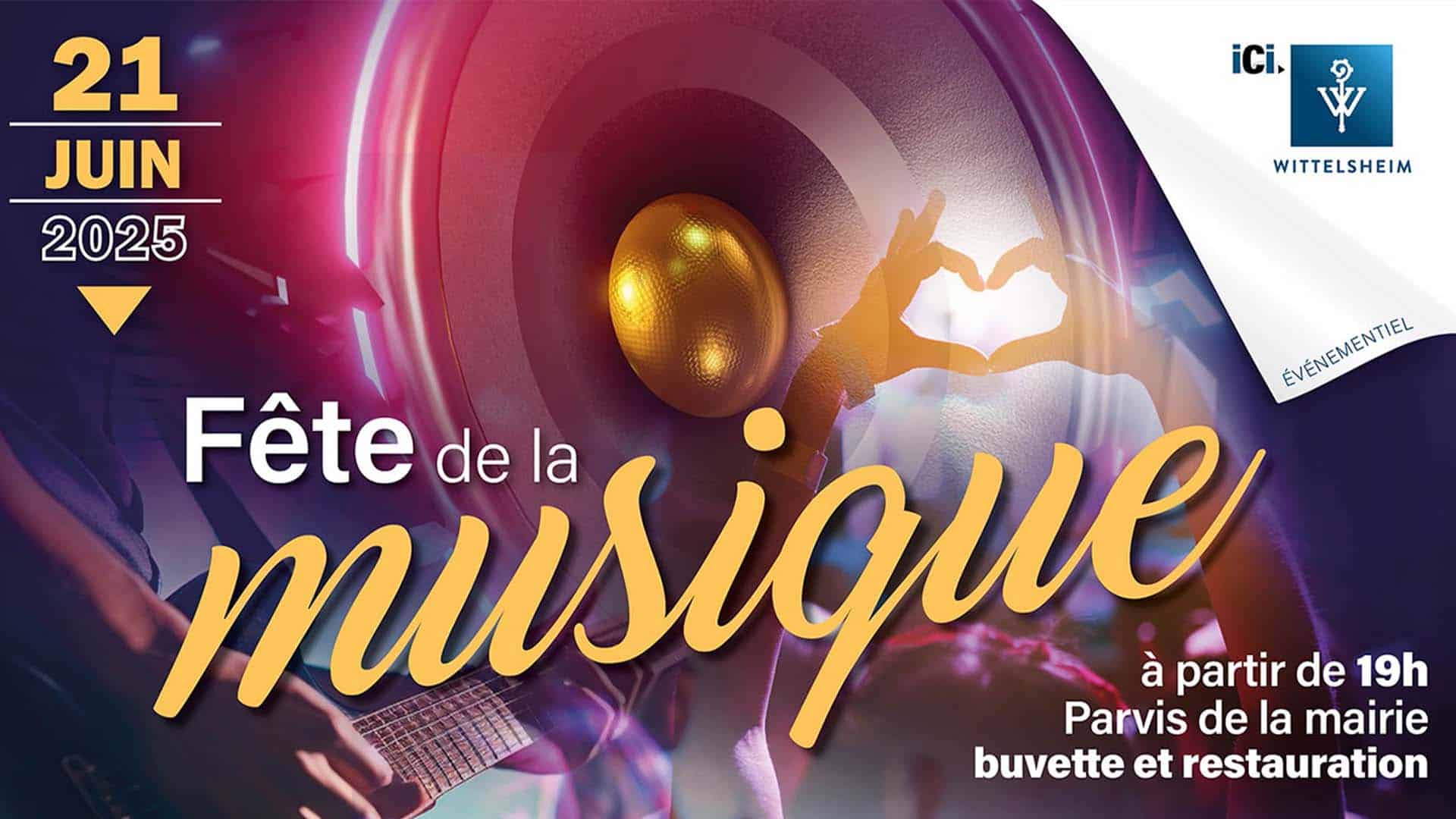 Affiche de la fête de la musique 2025 à Wittelsheim
