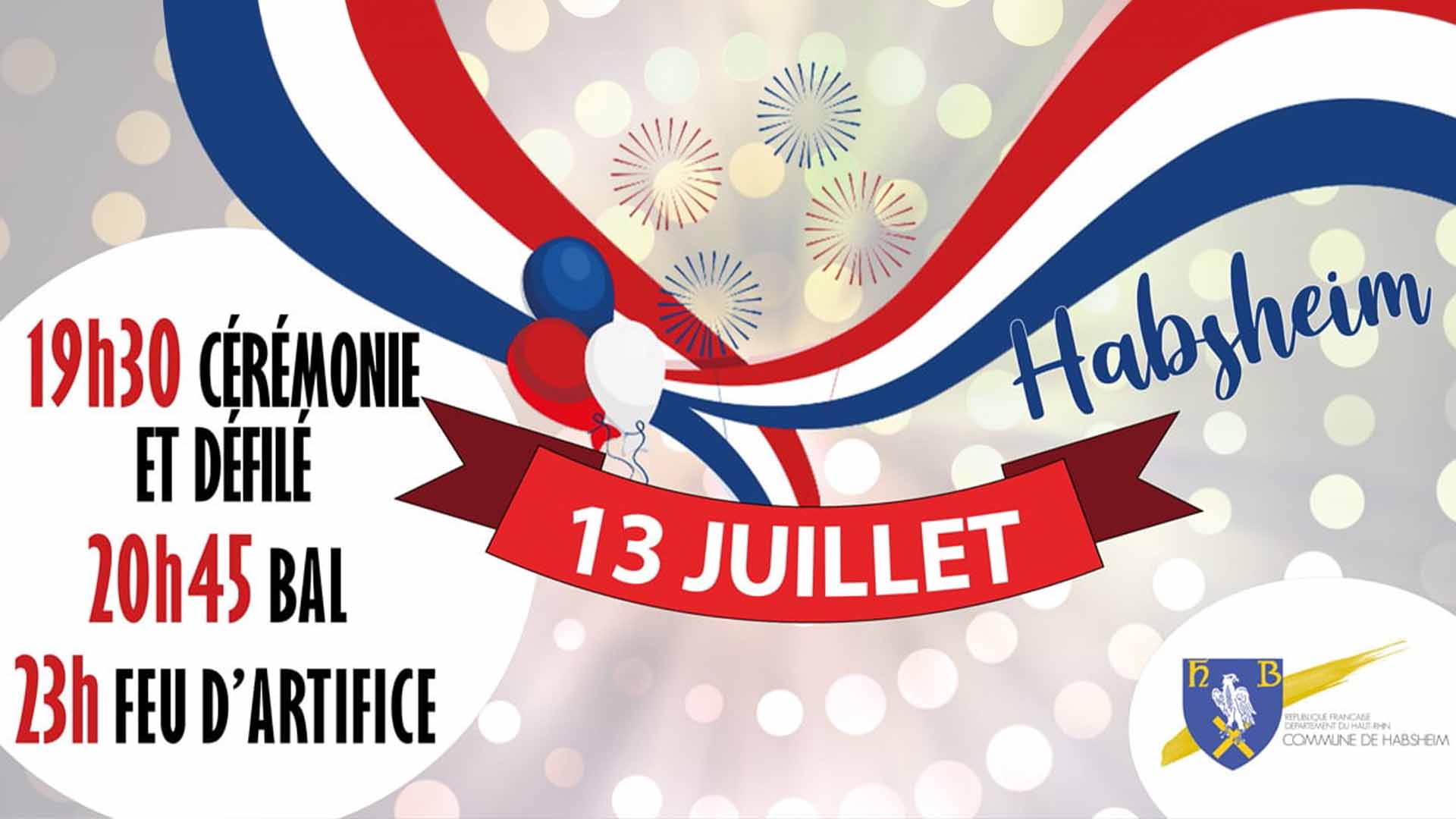Affiche de la Fête Nationale 2025 à Habsheim