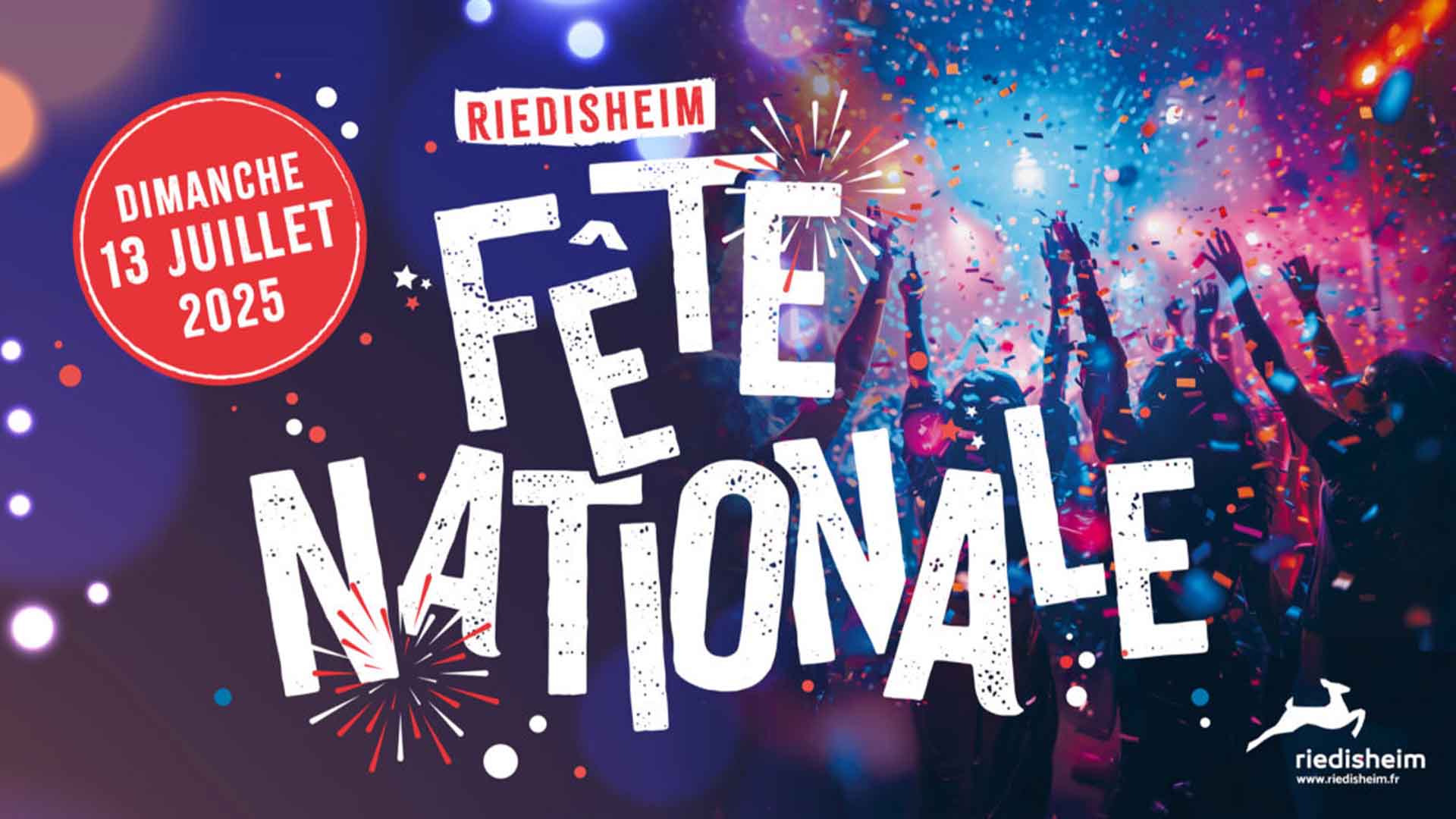 Affiche de la Fête Nationale 2025 à Riedisheim