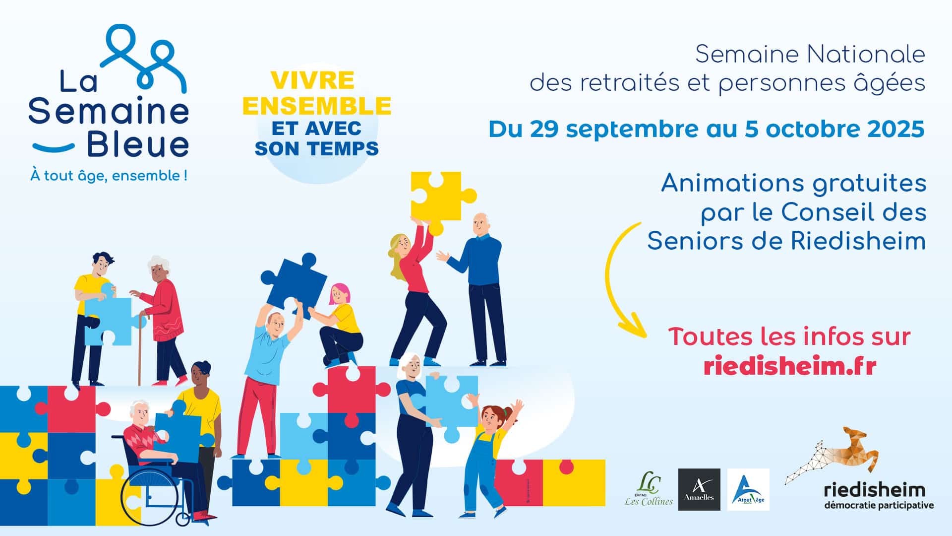 Affiche pour l'événement "La semaine Bleue" à Riedisheim