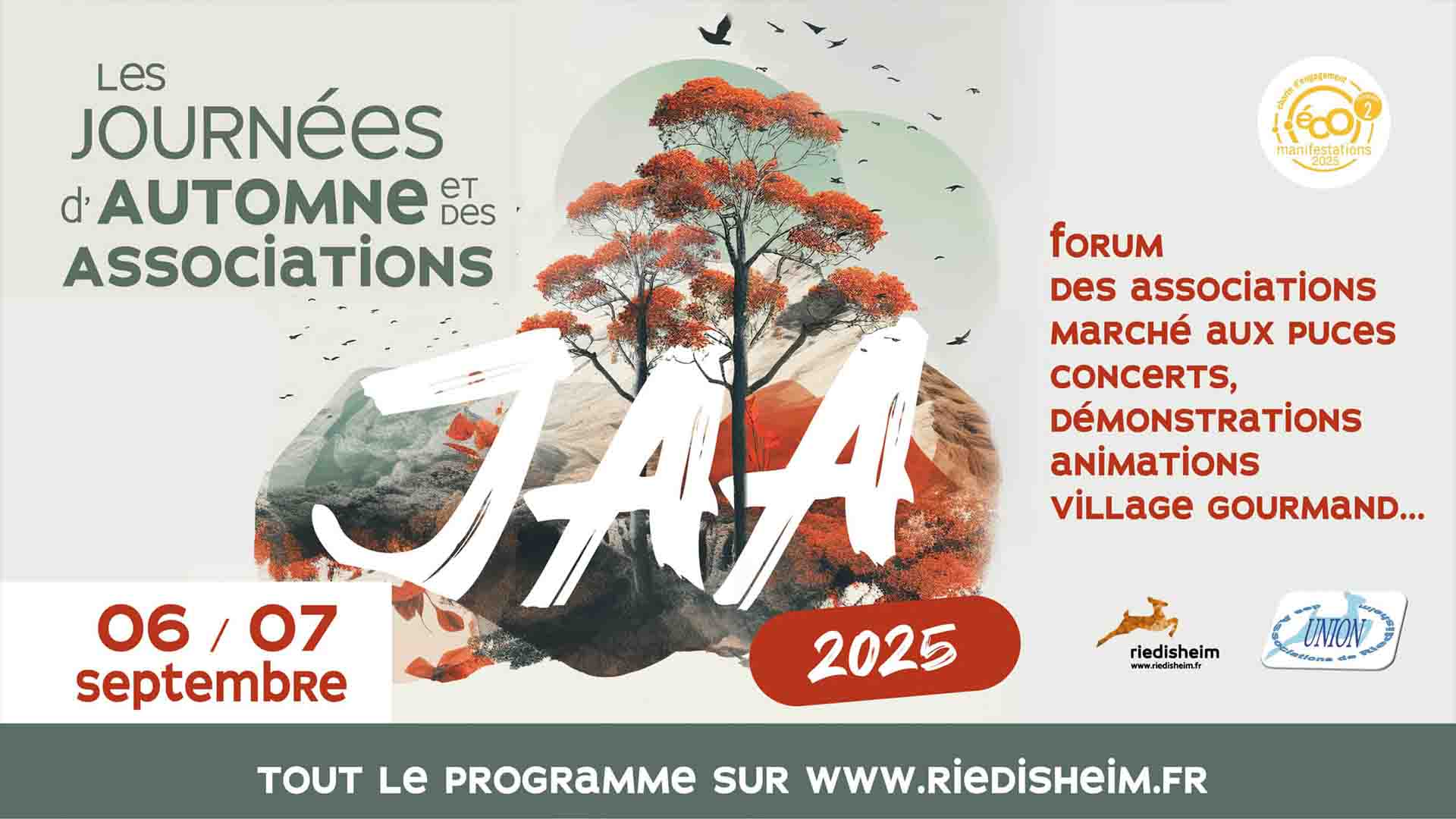Affiche des journées d'automne et des associations 2025 à Riedisheim