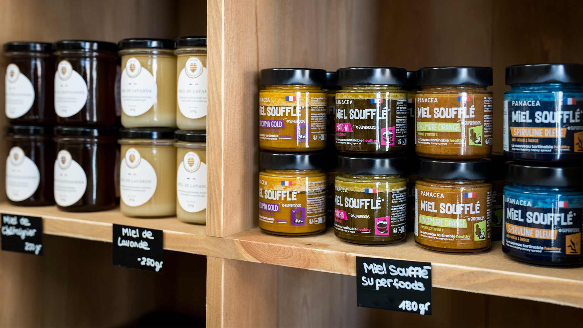 Miel soufflé vendu à l'épicerie fine "Véri'Tables Saveurs" à Rixheim