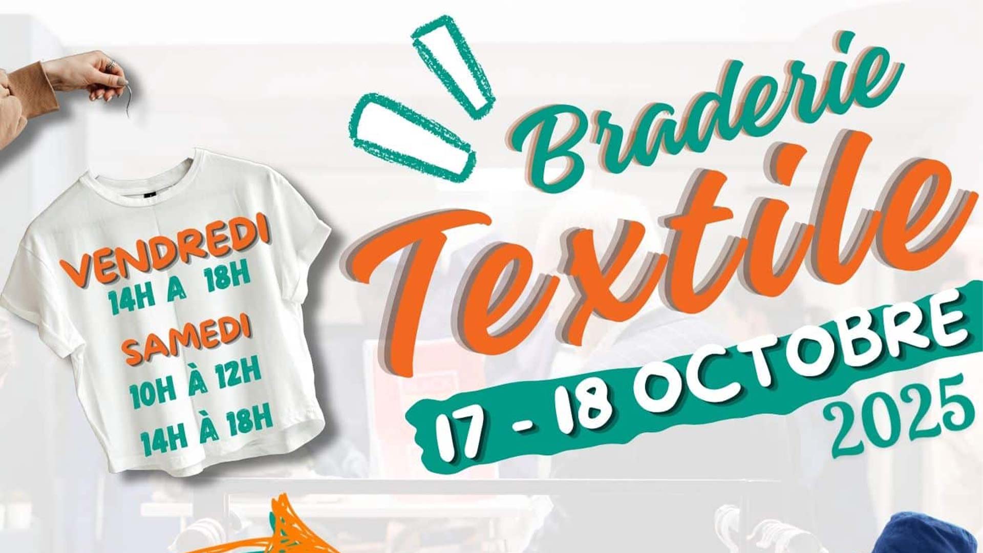 Affiche Braderie Textile à la Cité du Réemploi à Sausheim