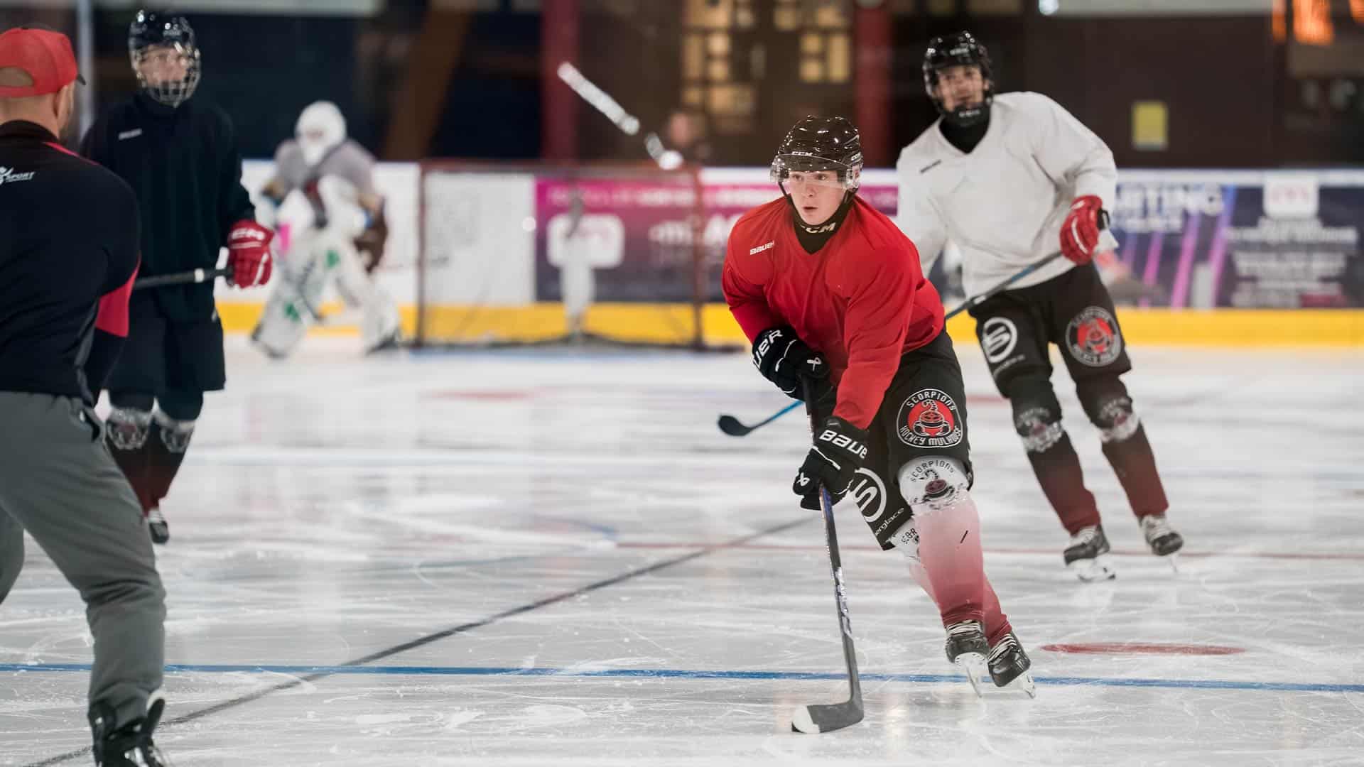 Scorpions de Mulhouse - entraînement de hockey sur glace à la Patinoire olympique