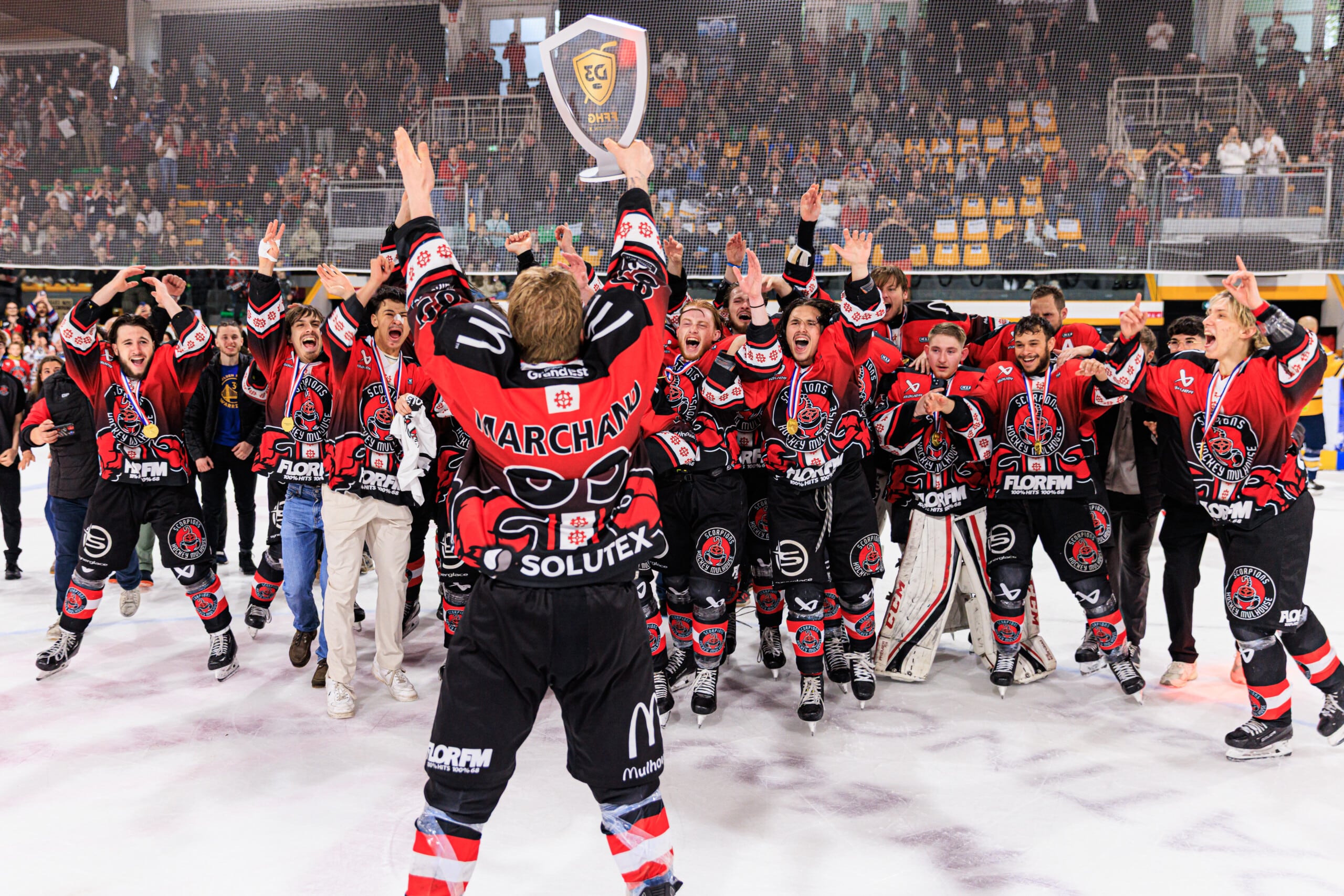Victoire des Scorpions de Mulhouse au Championnat D3 de hockey sur glace en mai 2025