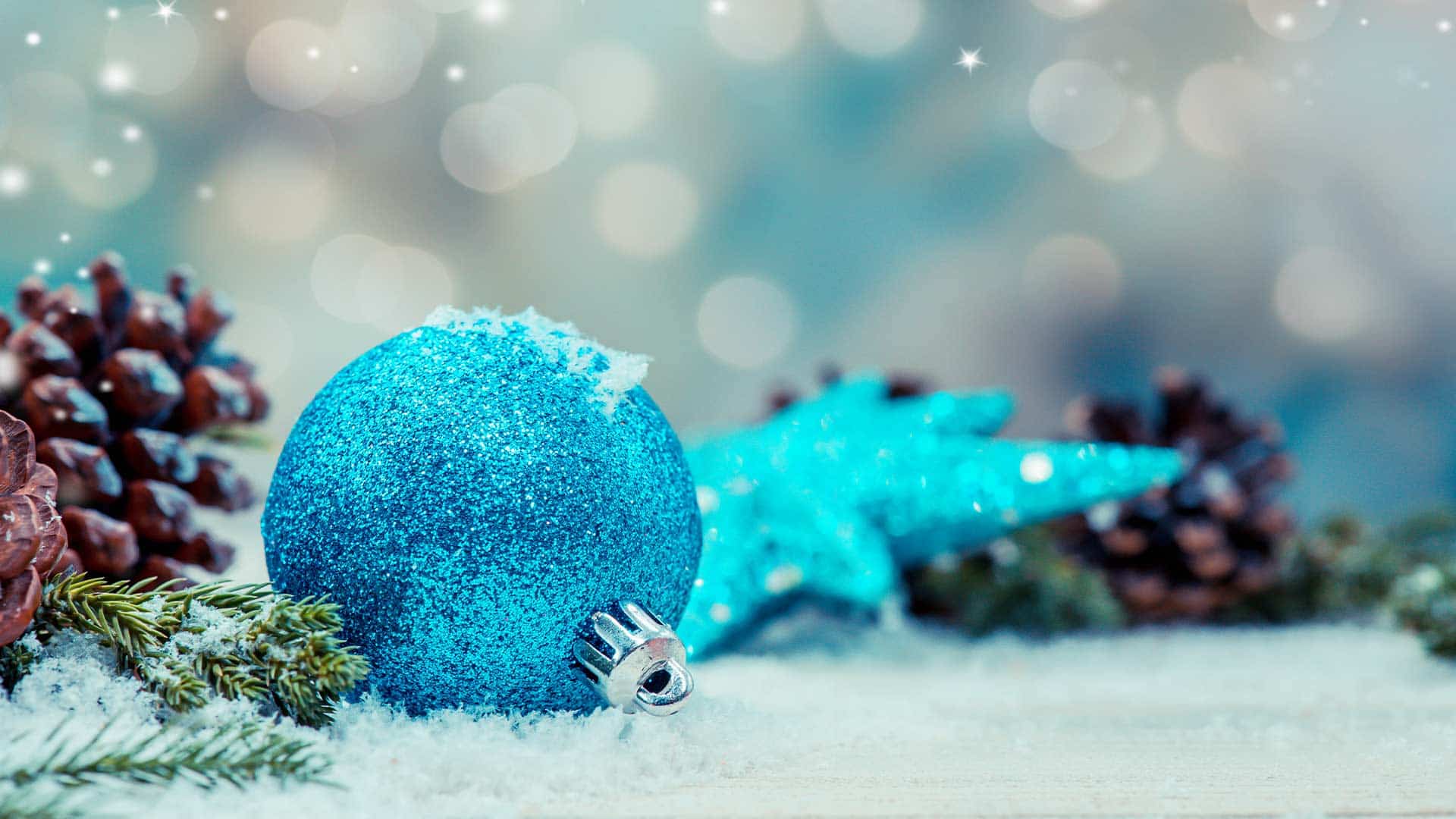 Décorations de Noël bleues