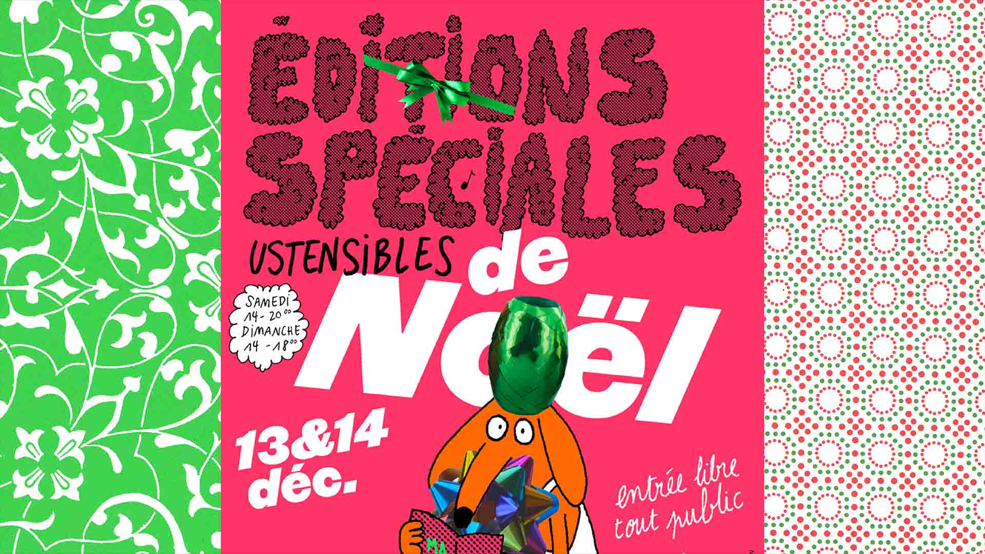 Visuel pour le marché de Noël de l'Atelier Ustensibles