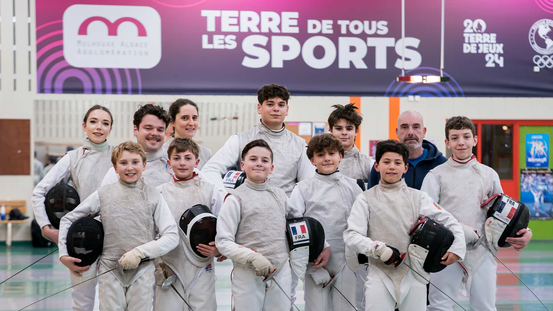 Les membres de la Section d'Escrime du FC Mulhouse au Centre Sportif Régional Alsace (CSRA)