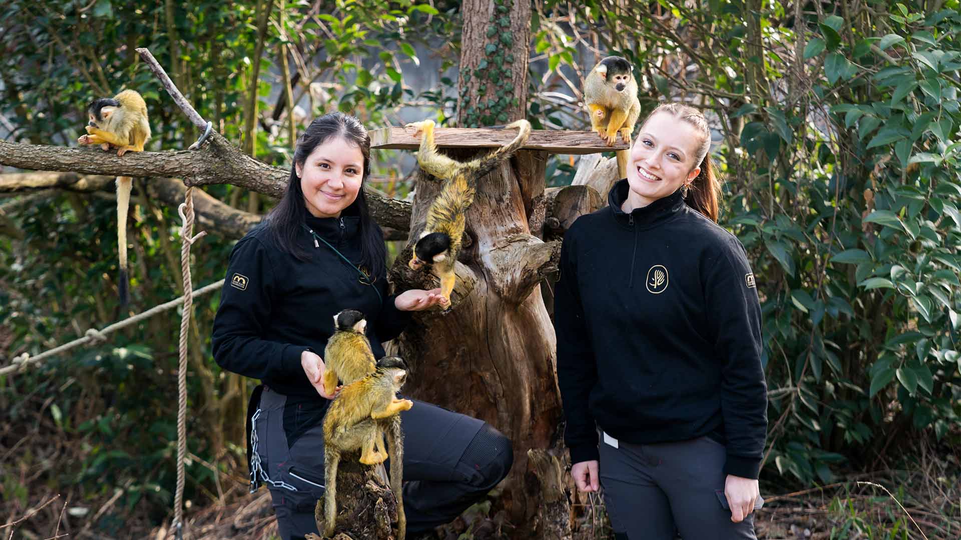Dayanna et Justine, soigneuses des primates au Parc Zoologique & Botanique de Mulhouse