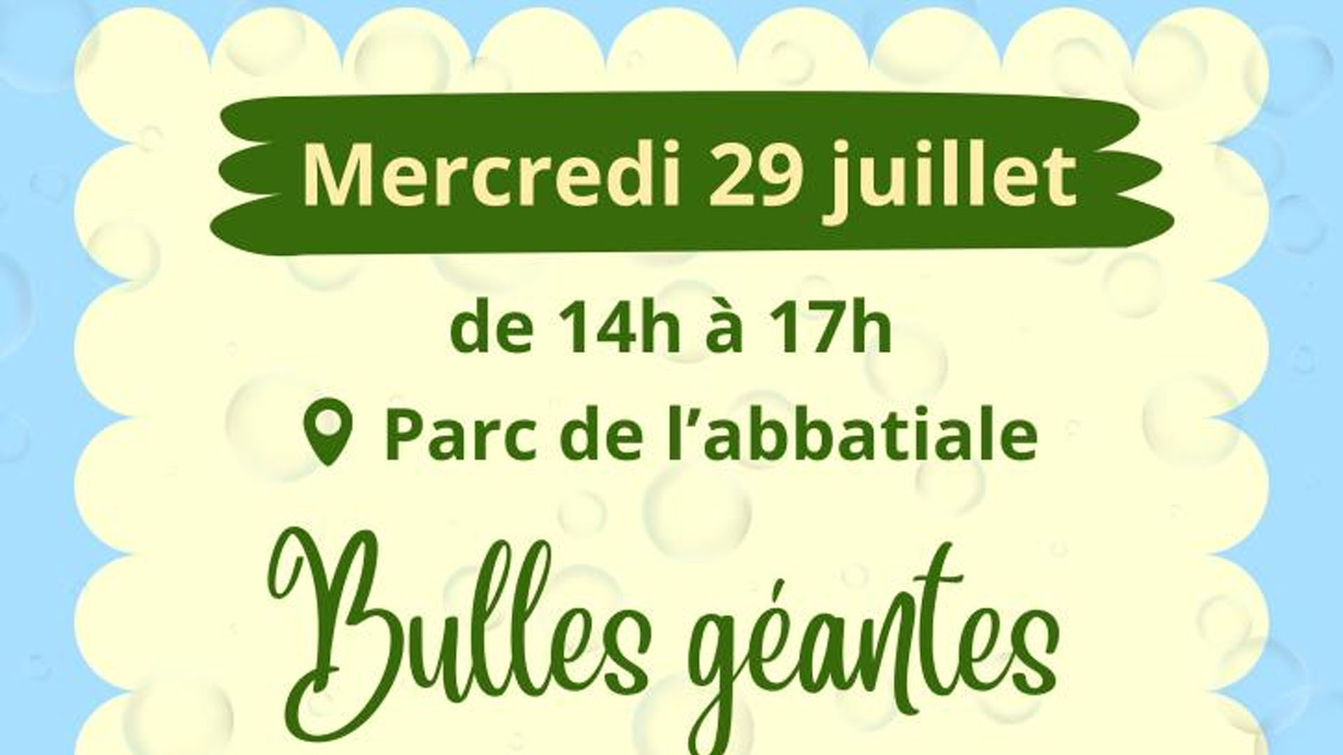 Atelier "Bulles de savon" à Ottmarsheim